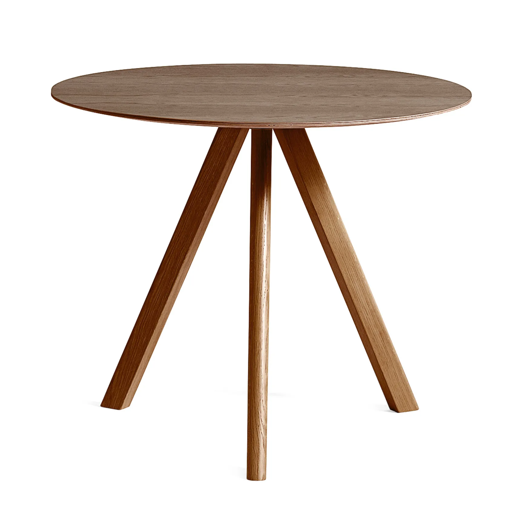 CPH20 2.0 eettafel Ø90 cm, Gelakt walnoot HAY