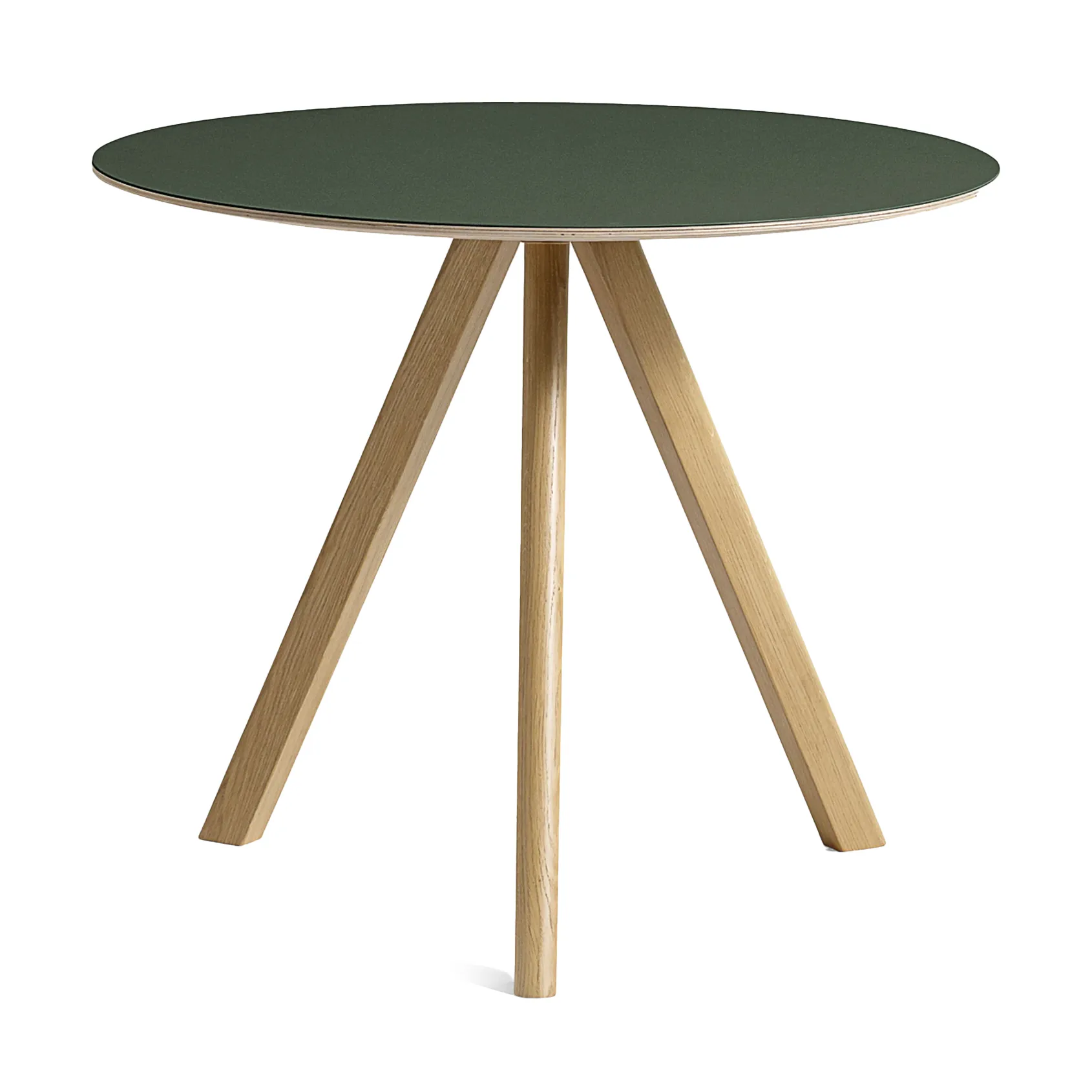 CPH20 2.0 eettafel Ø90 cm, Green linoleum-gelakt eiken HAY