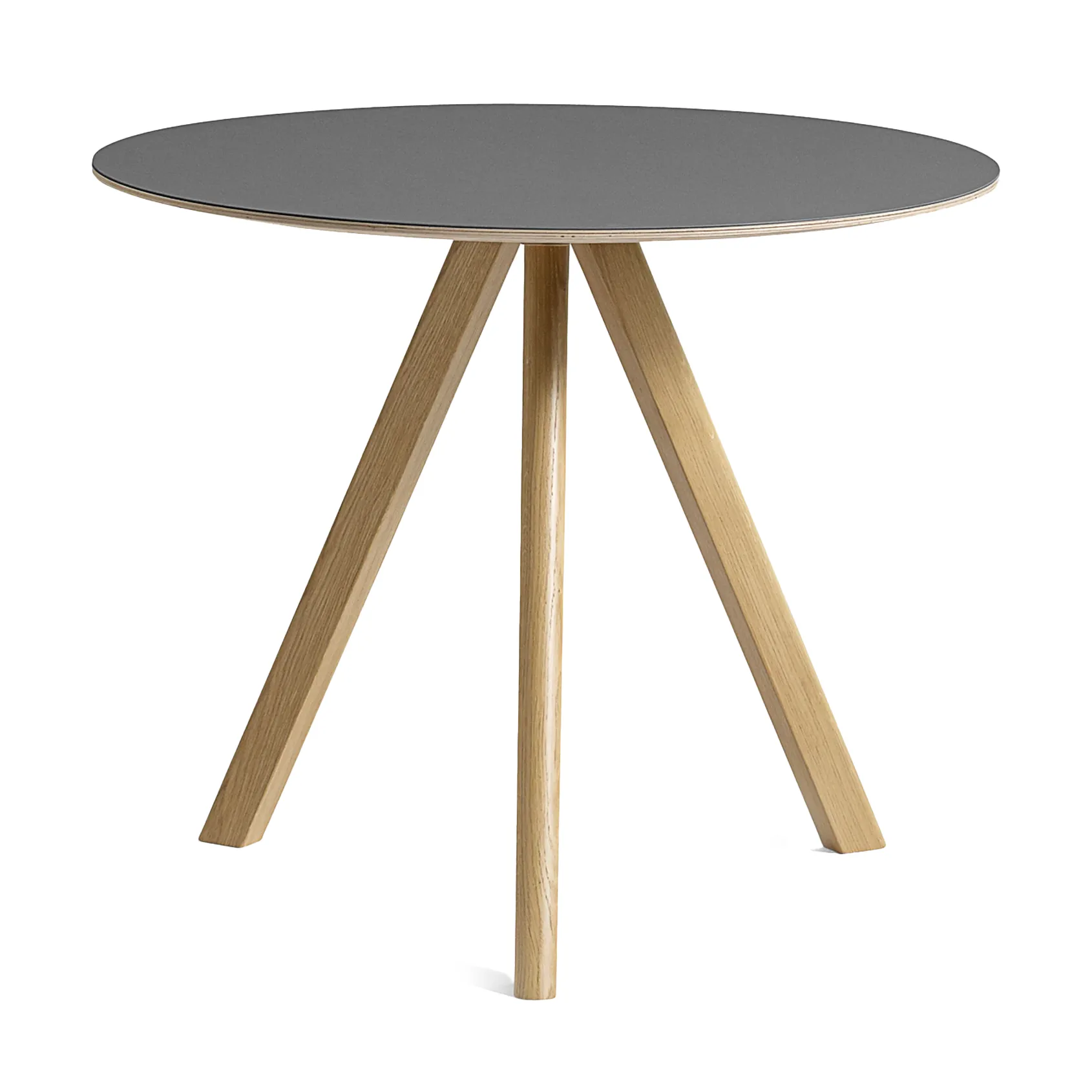 CPH20 2.0 eettafel Ø90 cm, Grey linoleum-gelakt eiken HAY