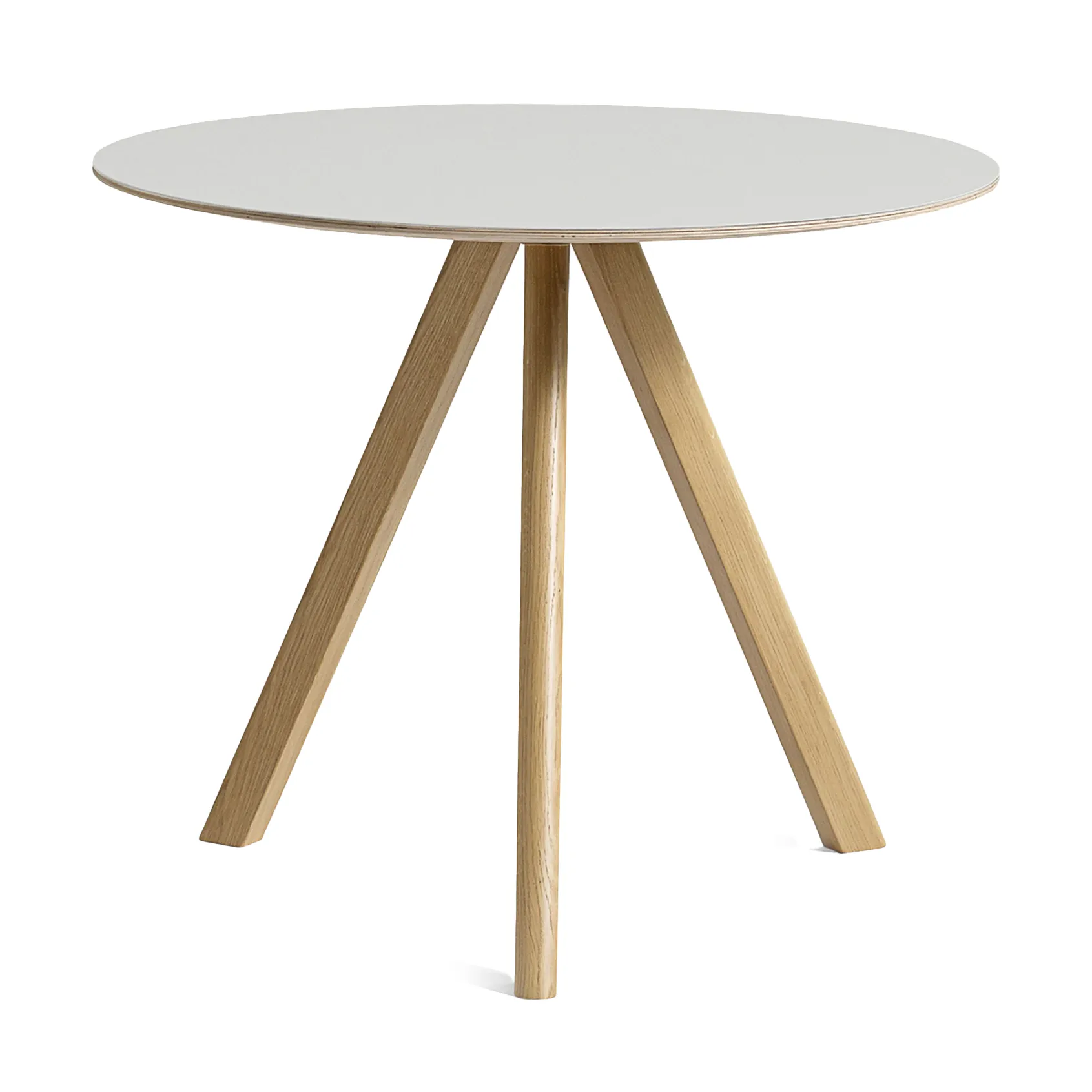 CPH20 2.0 eettafel Ø90 cm, Off white linoleum-gelakt eiken HAY