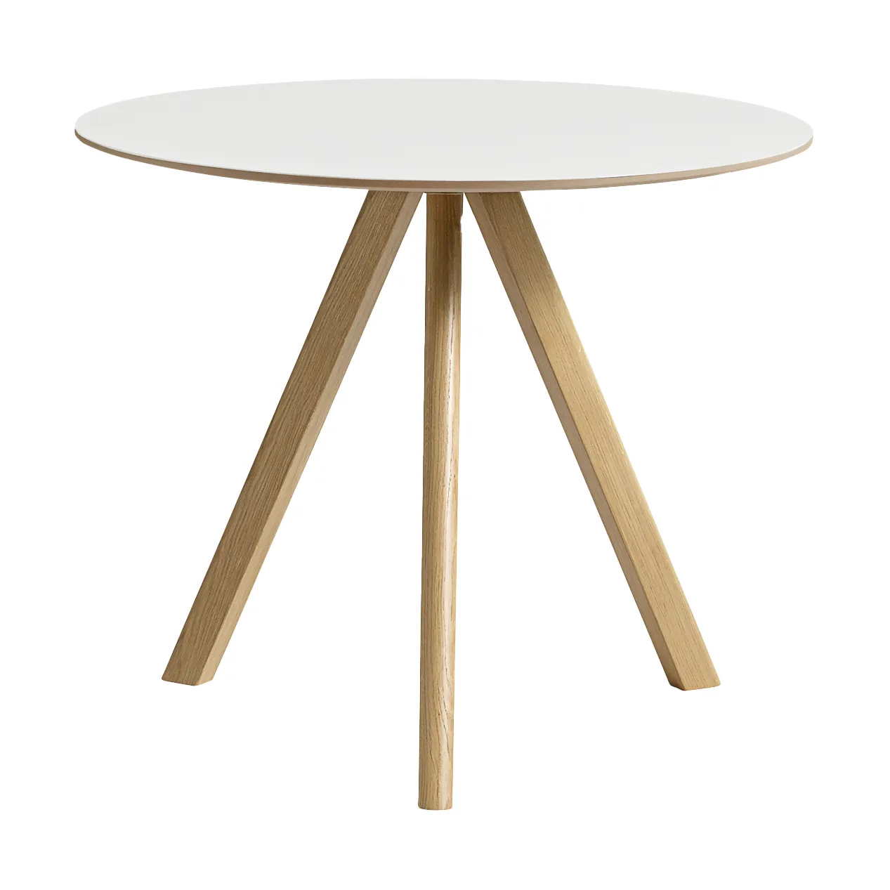CPH20 2.0 eettafel Ø90 cm, White laminate-gelakt eiken HAY