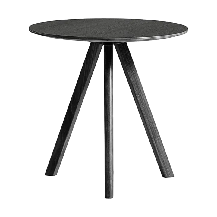 CPH20 2.0 salontafel Ø50 cm - Black laminate-gelakt eiken - HAY