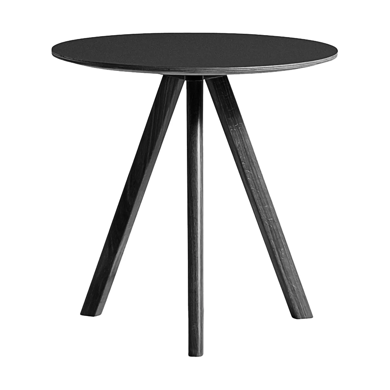 CPH20 2.0 salontafel Ø50 cm, Black linoleum-gelakt eiken HAY