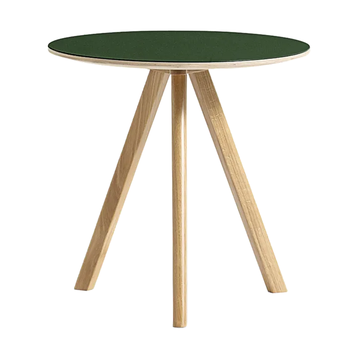 CPH20 2.0 salontafel Ø50 cm - Green linoleum-gelakt eiken - HAY