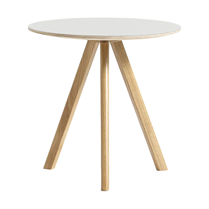 CPH20 2.0 salontafel Ø50 cm - Off white linoleum-gelakt eiken - HAY