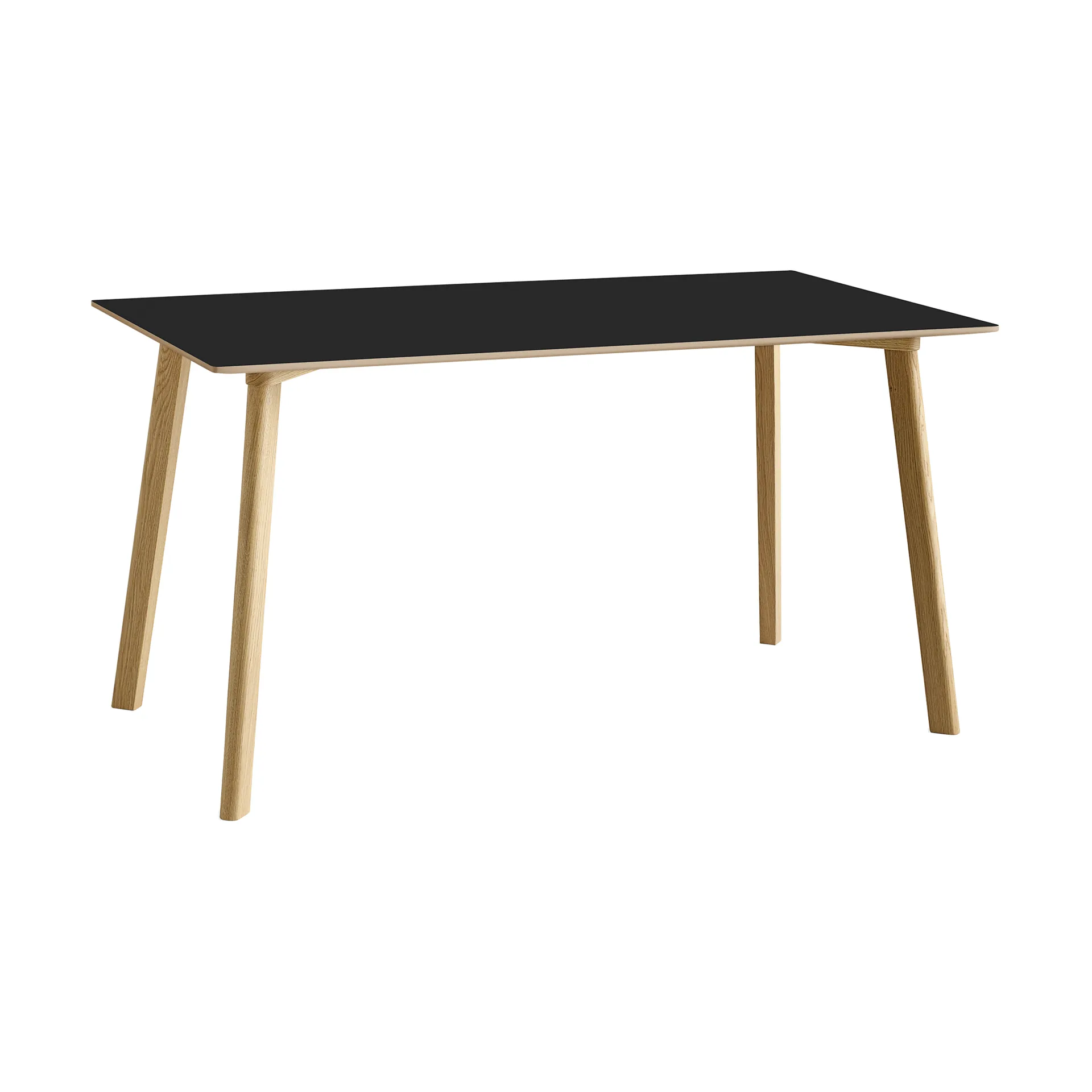CPH210 Deux 2.0 tafel 75x140 cm, Black laminate-gelakt eiken HAY