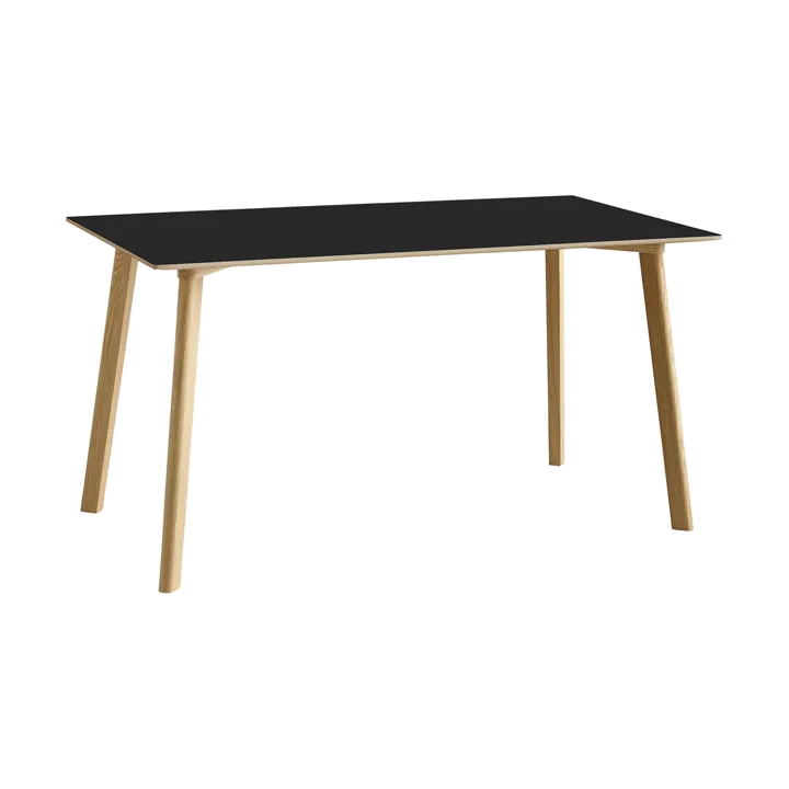 CPH210 Deux 2.0 tafel 75x140 cm - Black laminate-gelakt eiken - HAY