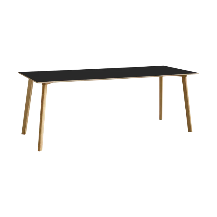 CPH210 Deux 2.0 tafel 75x200 cm - Black laminate-gelakt eiken - HAY