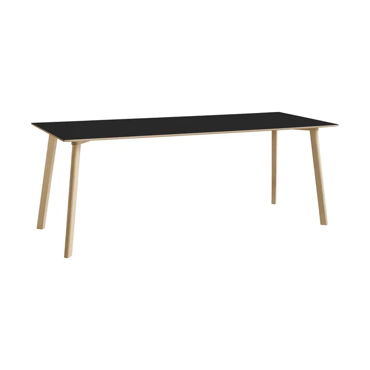 CPH210 Deux 2.0 tafel 75x200 cm - Black laminate-onbehandeld beuken - HAY