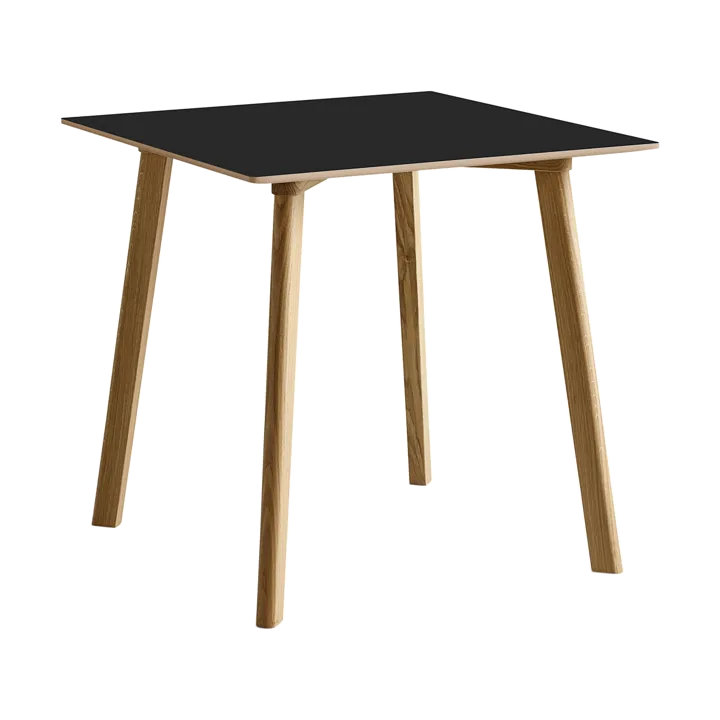CPH210 Deux 2.0 tafel 75x75 cm - Black laminate-gelakt eiken - HAY