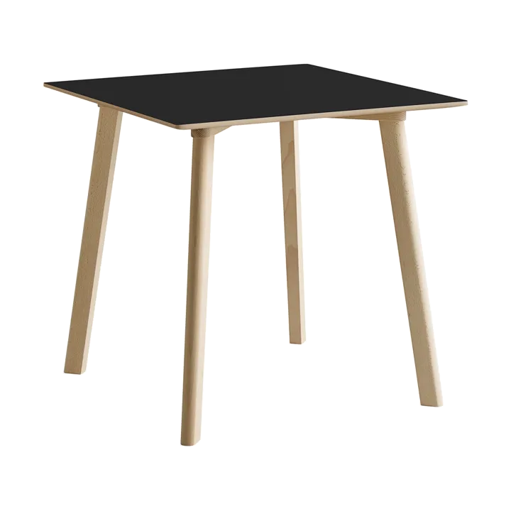 CPH210 Deux 2.0 tafel 75x75 cm - Black laminate-onbehandeld beuken - HAY