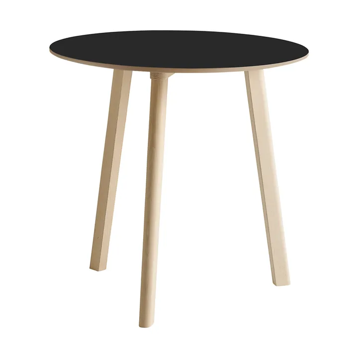 CPH220 Deux 2.0 tafel Ø75 cm - Black laminate-onbehandeld beuken - HAY