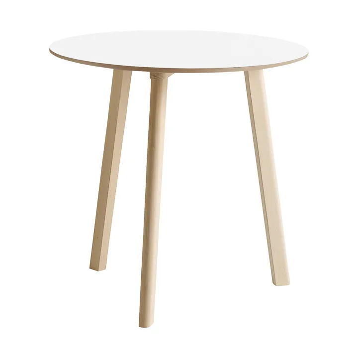 CPH220 Deux 2.0 tafel Ø75 cm - Pearl white-onbehandeld beuken - HAY