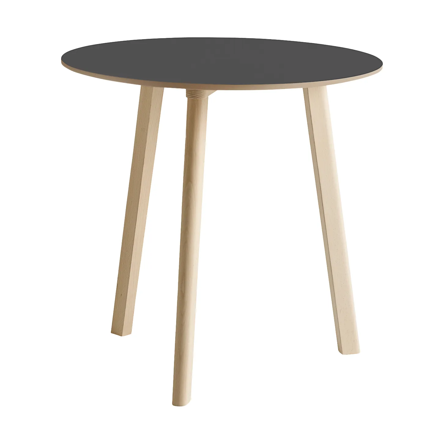 CPH220 Deux 2.0 tafel Ø75 cm, Stone grey-onbehandeld beuken HAY