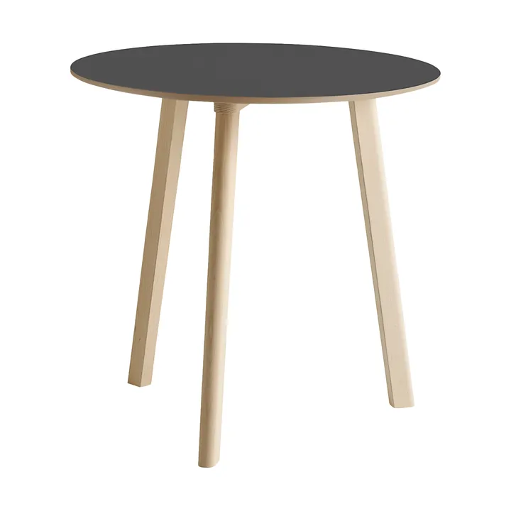 CPH220 Deux 2.0 tafel Ø75 cm - Stone grey-onbehandeld beuken - HAY