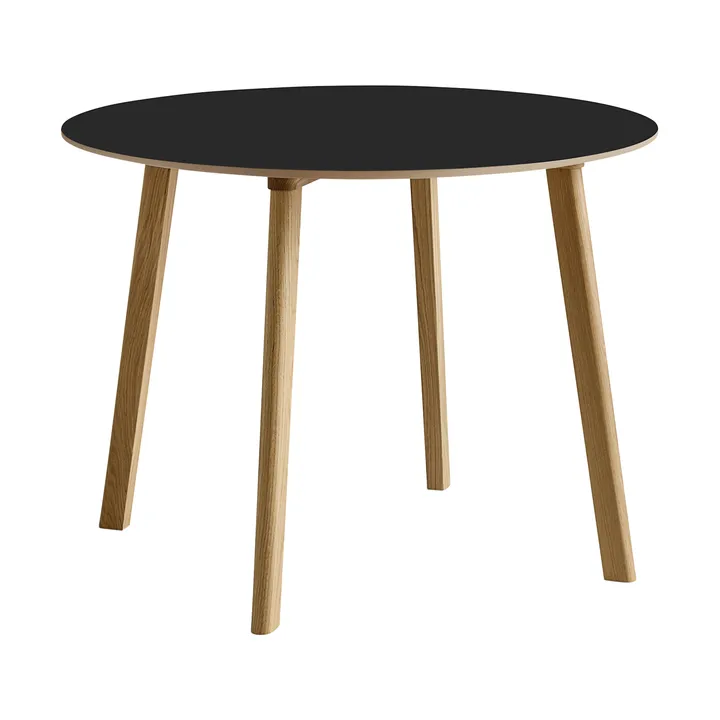 CPH220 Deux 2.0 tafel Ø98 cm - Black laminate-gelakt eiken - HAY