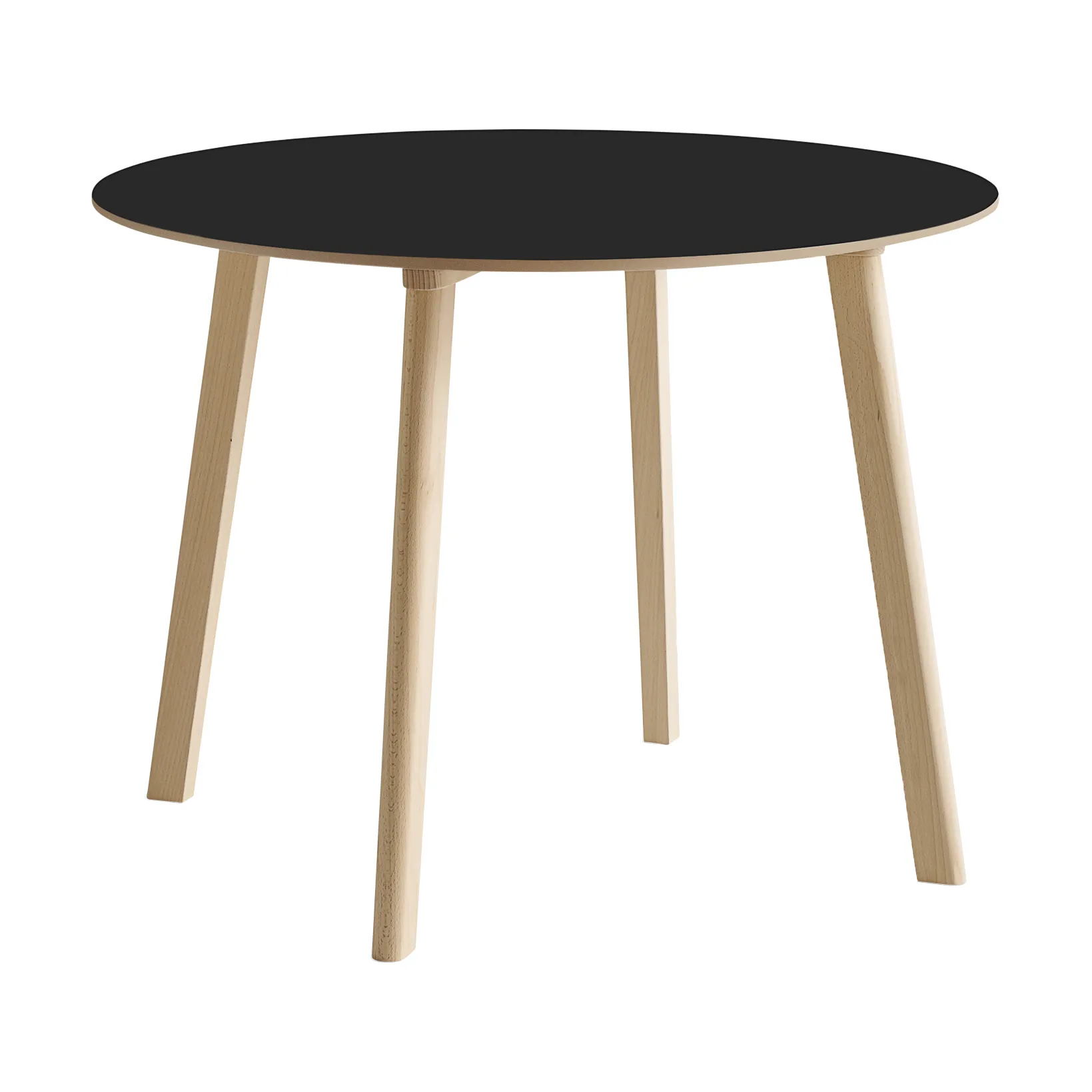 CPH220 Deux 2.0 tafel Ø98 cm, Black laminate-onbehandeld beuken HAY