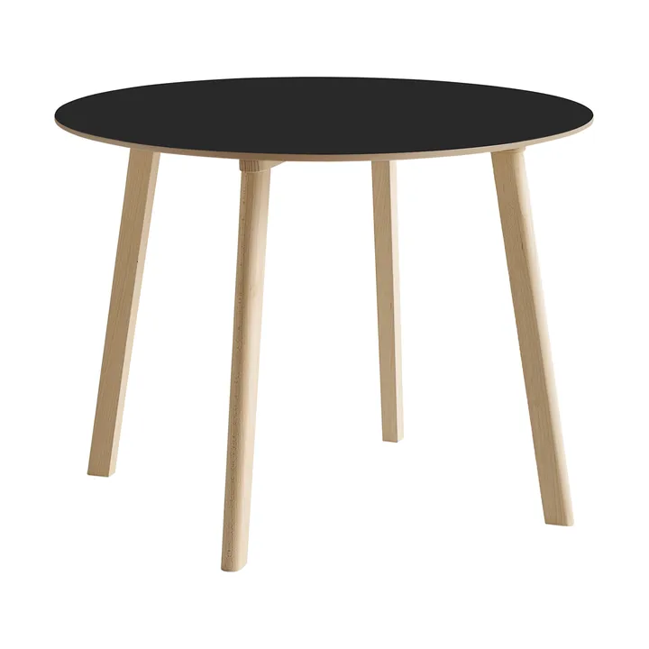 CPH220 Deux 2.0 tafel Ø98 cm - Black laminate-onbehandeld beuken - HAY