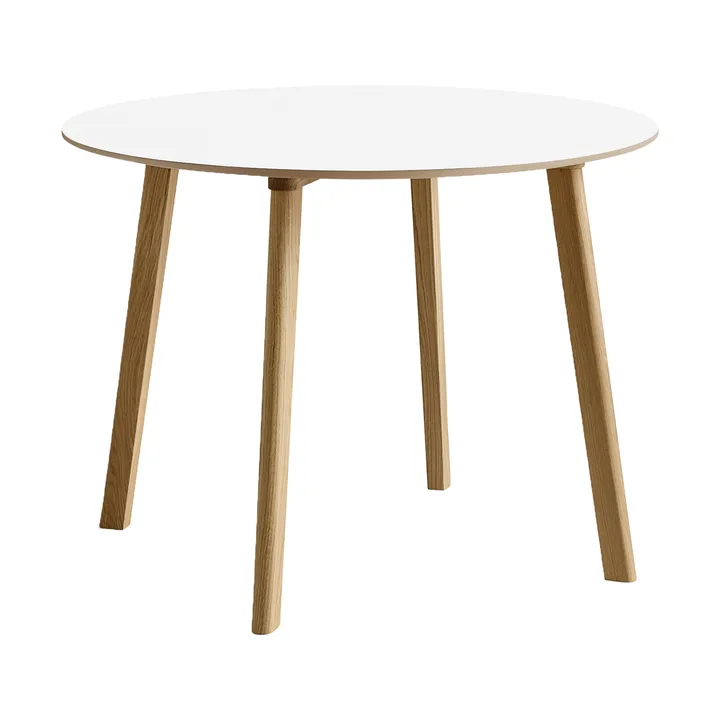 CPH220 Deux 2.0 tafel Ø98 cm - Pearl white-gelakt eiken - HAY