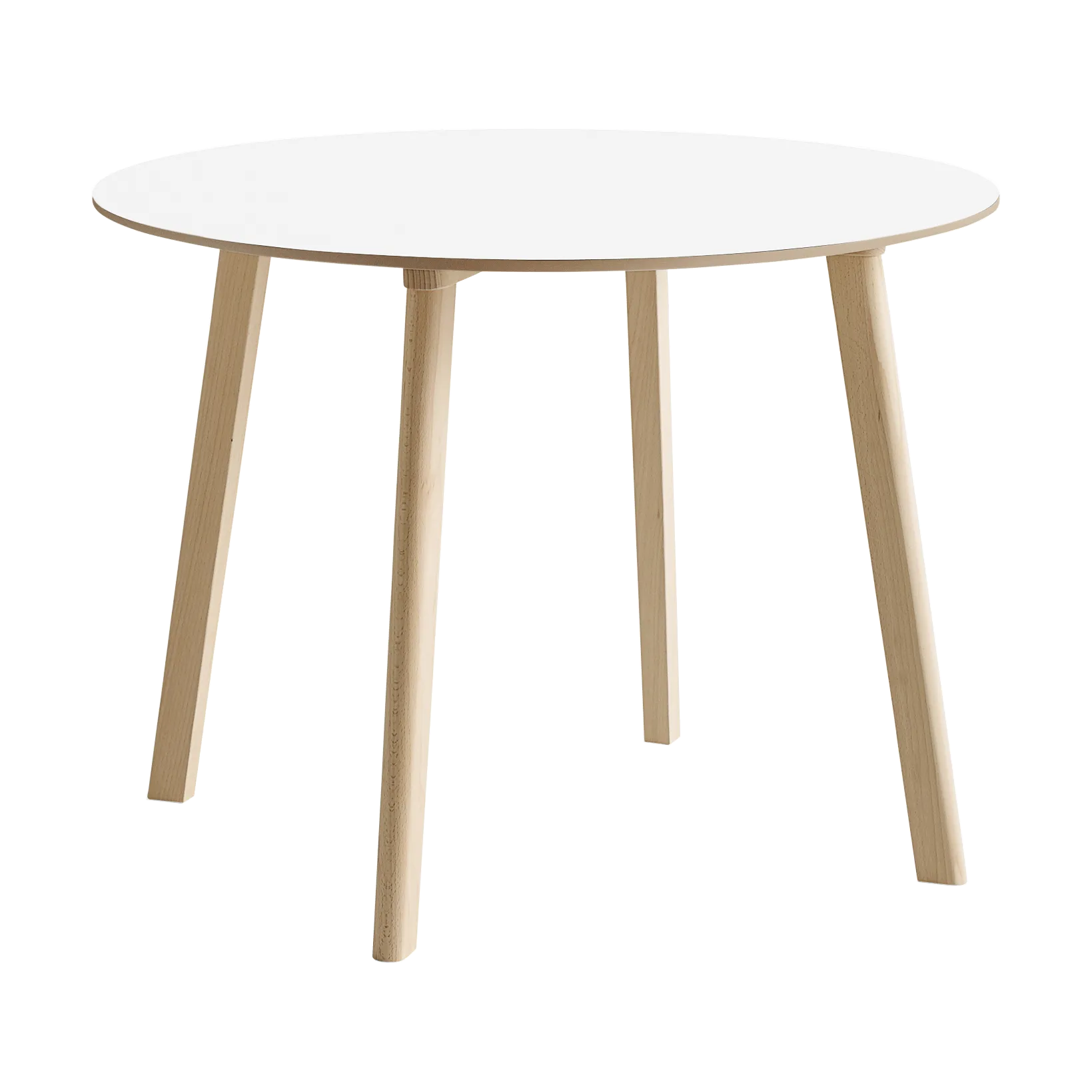 CPH220 Deux 2.0 tafel Ø98 cm, Pearl white-onbehandeld beuken HAY