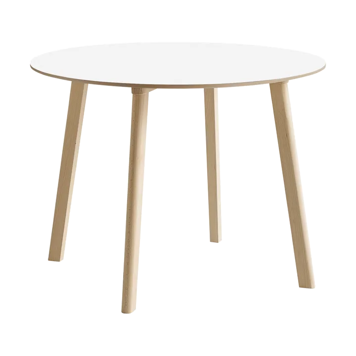 CPH220 Deux 2.0 tafel Ø98 cm - Pearl white-onbehandeld beuken - HAY