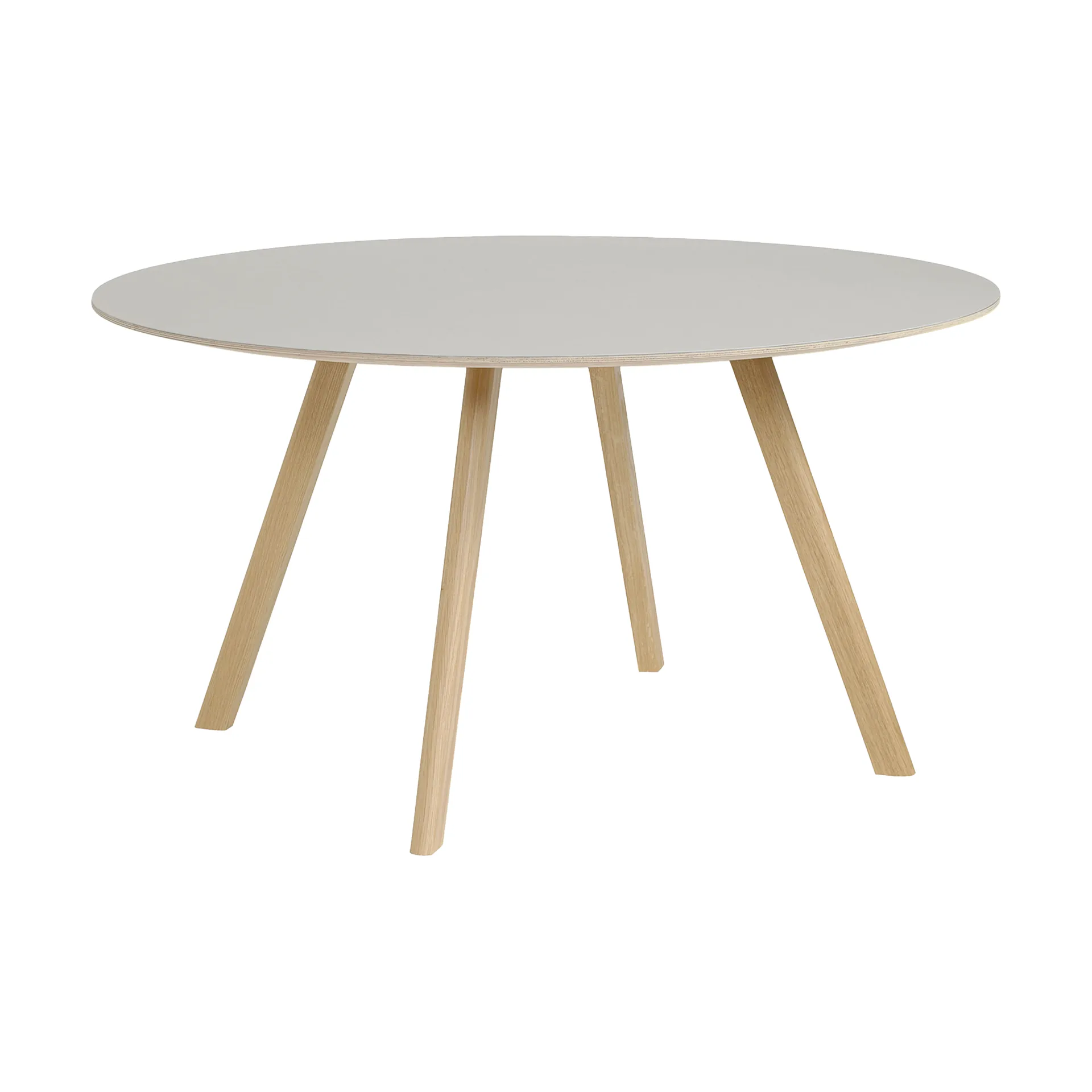 CPH25 2.0 eettafel Ø140 cm, Off white linoleum-gelakt eiken HAY