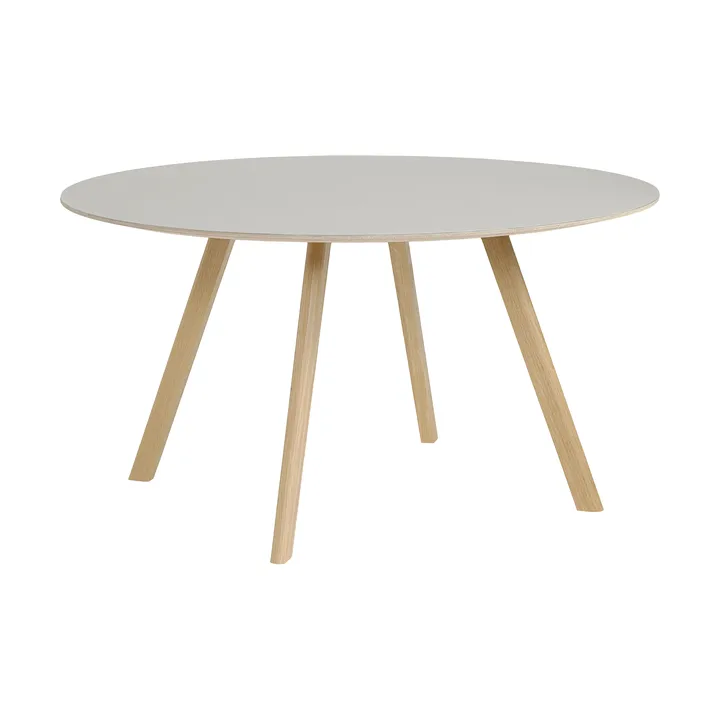 CPH25 2.0 eettafel Ø140 cm - Off white linoleum-gelakt eiken - HAY