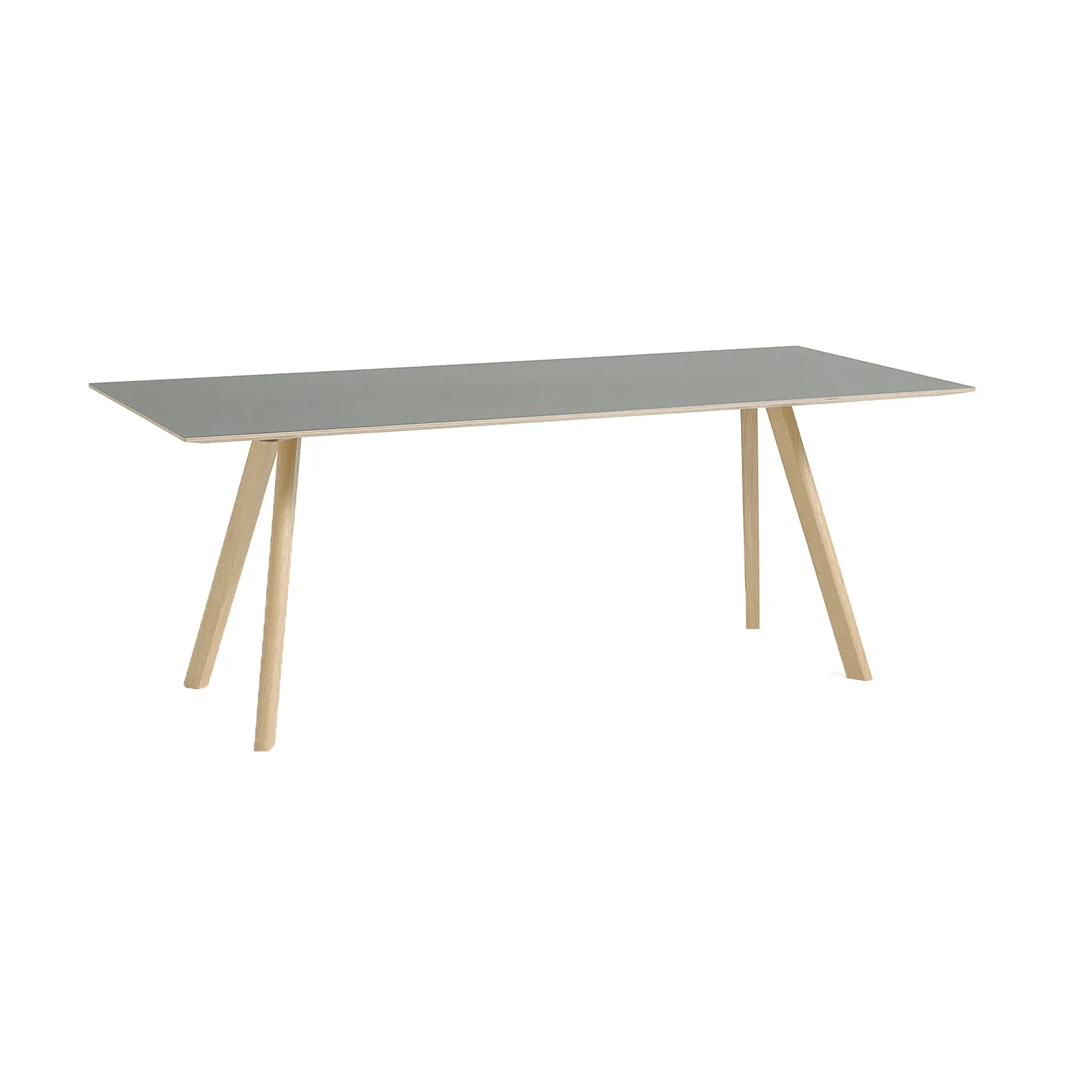 CPH30 2.0 eettafel 90x200 cm, Grijs linoleum-gelakt eiken HAY