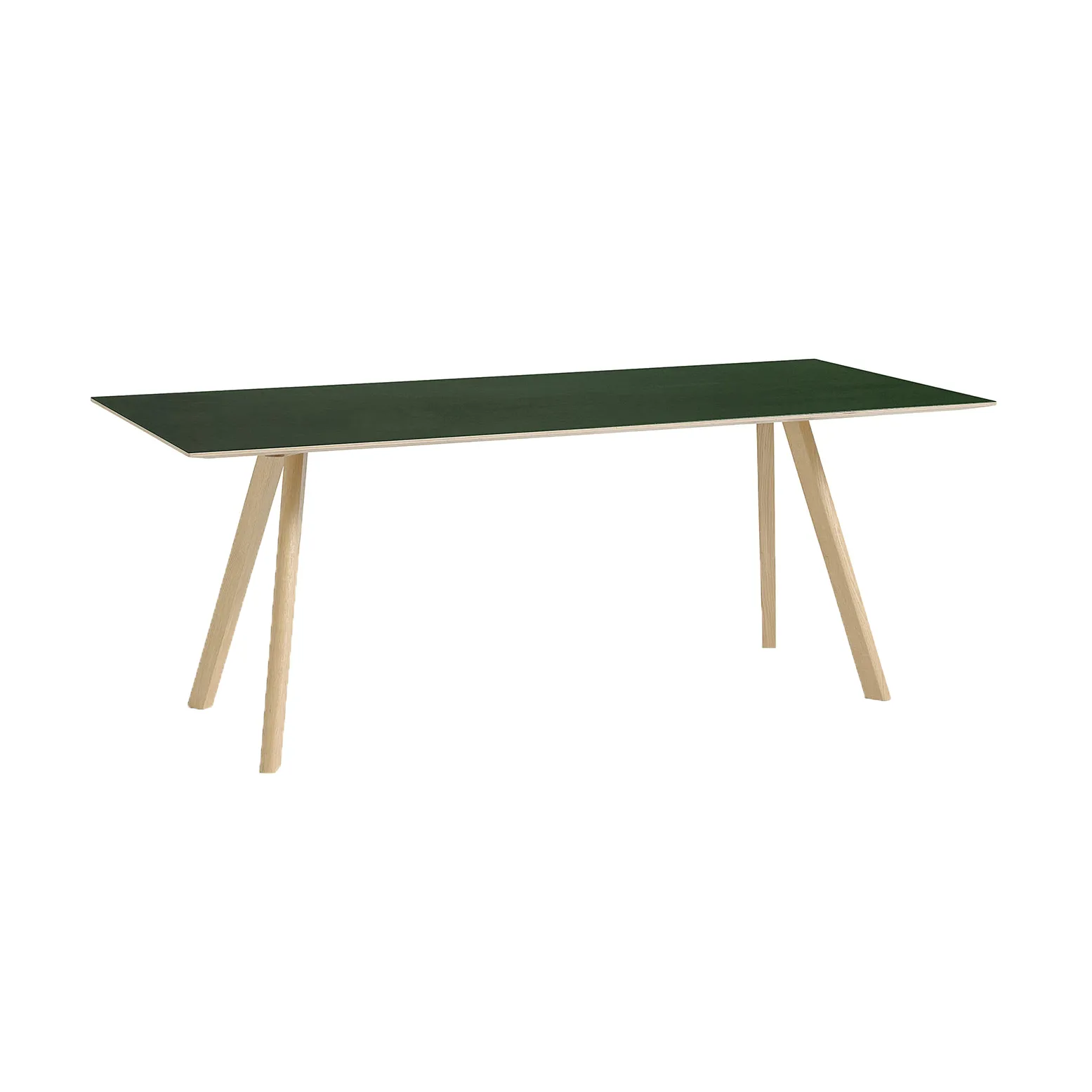 CPH30 2.0 eettafel 90x200 cm, Groen linoleum-gelakt eiken HAY