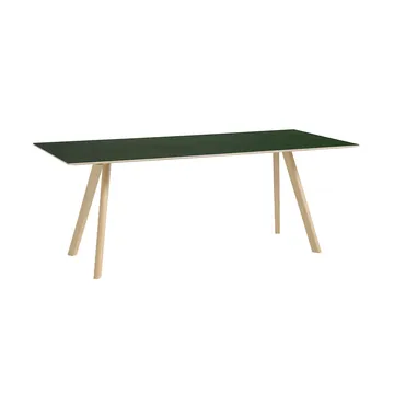 CPH30 2.0 eettafel 90x200 cm - Groen linoleum-gelakt eiken - HAY