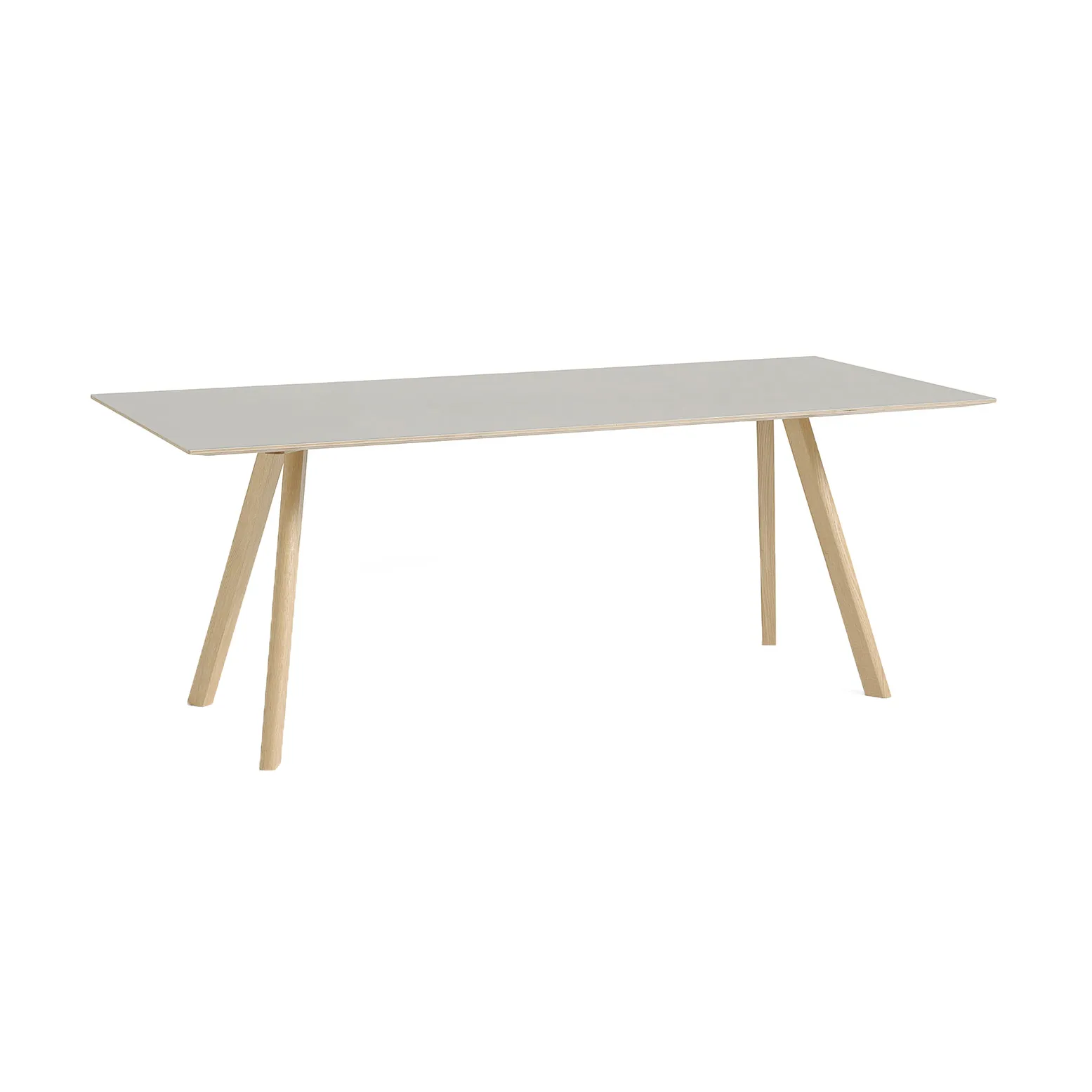 CPH30 2.0 eettafel 90x200 cm, Off white linoleum-gelakt eiken HAY