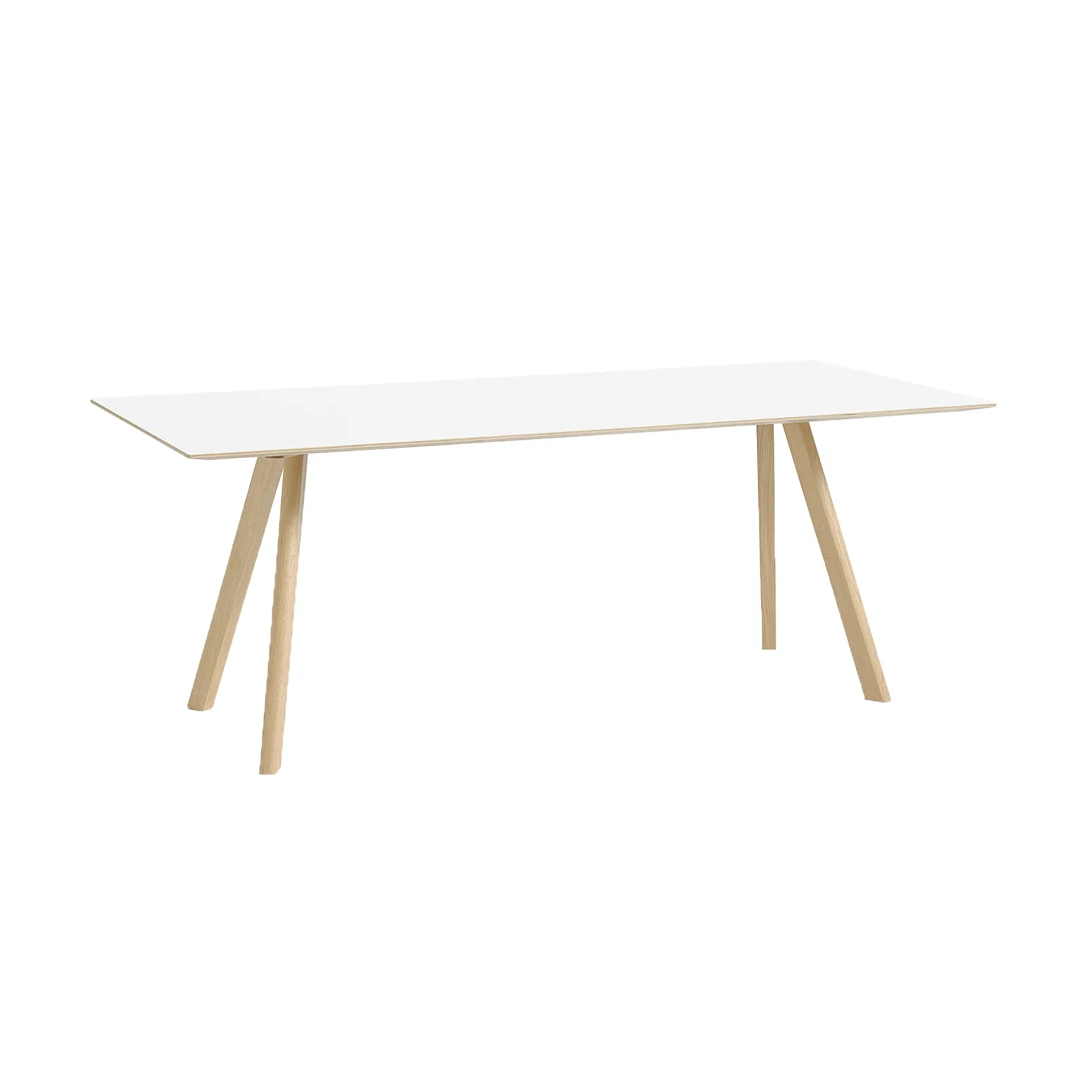 CPH30 2.0 eettafel 90x200 cm, Wit laminaat-gelakt eiken HAY