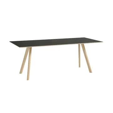CPH30 2.0 eettafel 90x200 cm - Zwart linoleum-gelakt eiken - HAY
