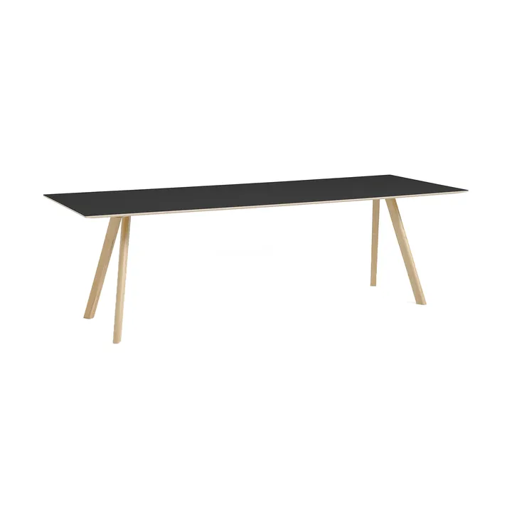 CPH30 2.0 eettafel 90x250 cm - Black linoleum-gelakt eiken - HAY