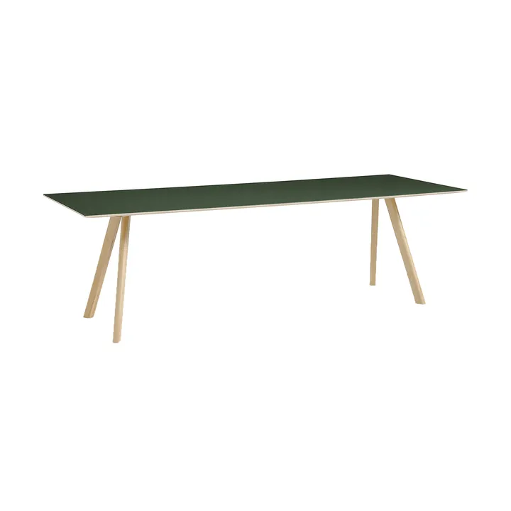 CPH30 2.0 eettafel 90x250 cm - Green linoleum-gelakt eiken - HAY