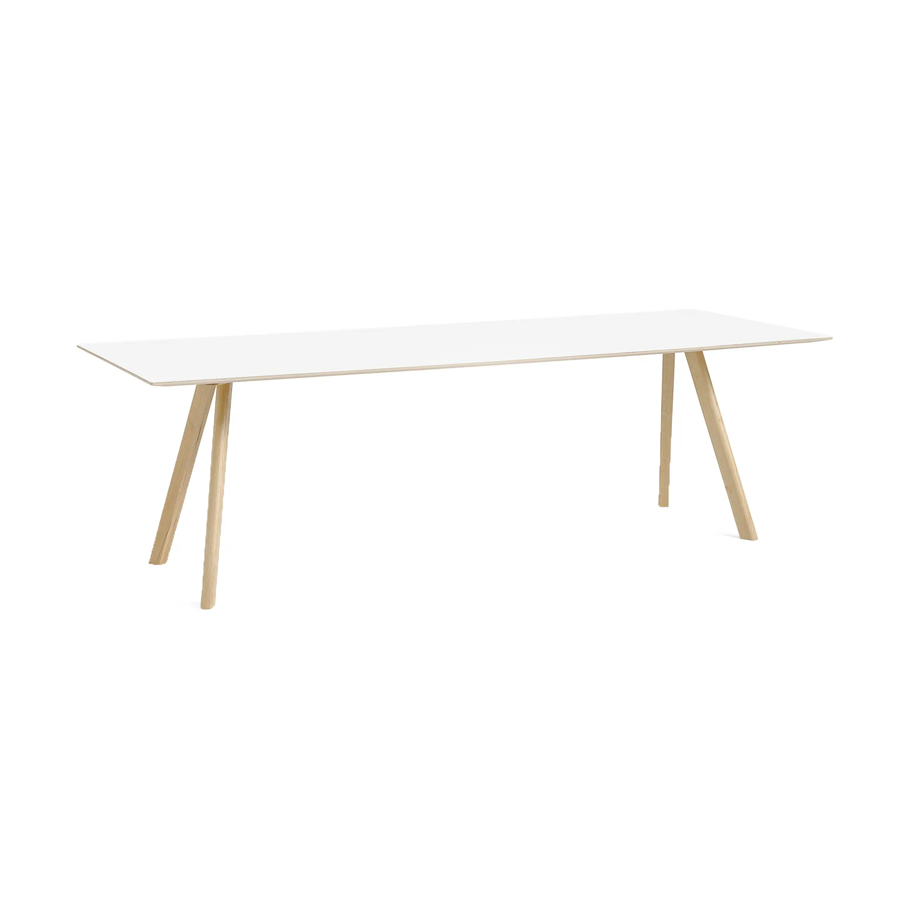 CPH30 2.0 eettafel 90x250 cm, White laminate-gelakt eiken HAY