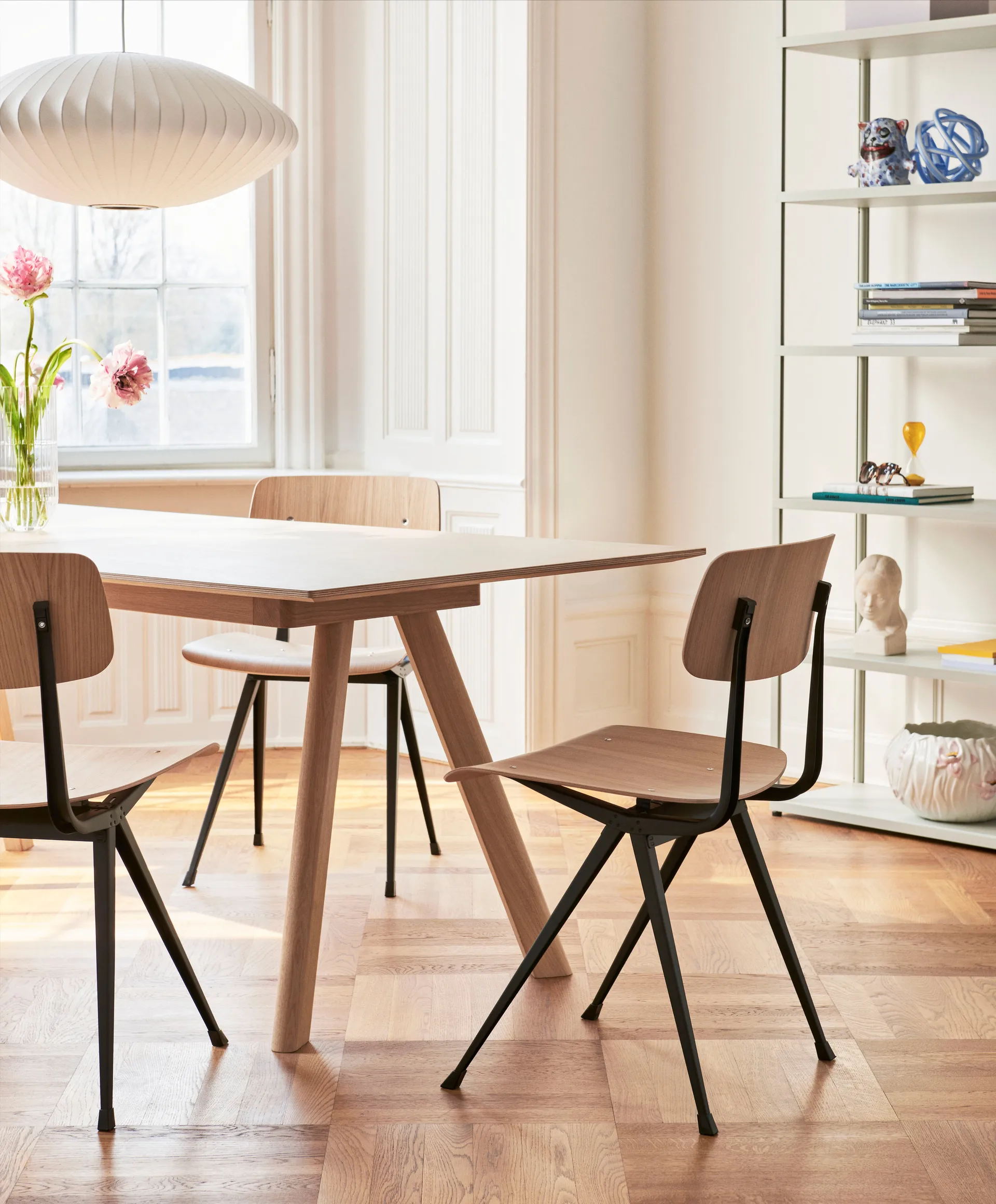 CPH30 2.0 eettafel 90x250 cm, White laminate-gelakt eiken HAY