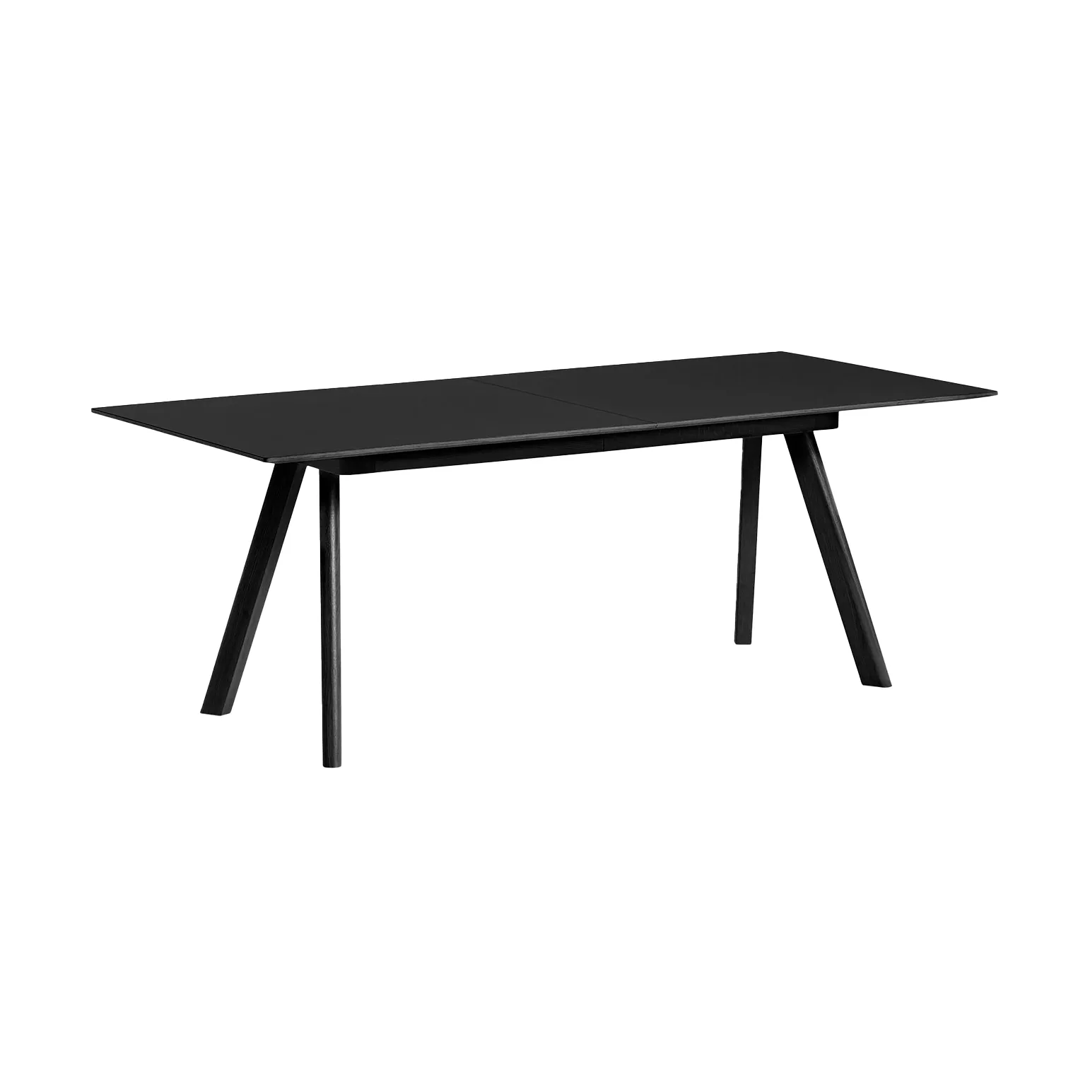 CPH30 2.0 uitschuifbare eettafel 80x160 cm, Black linoleum-gelakt eiken HAY