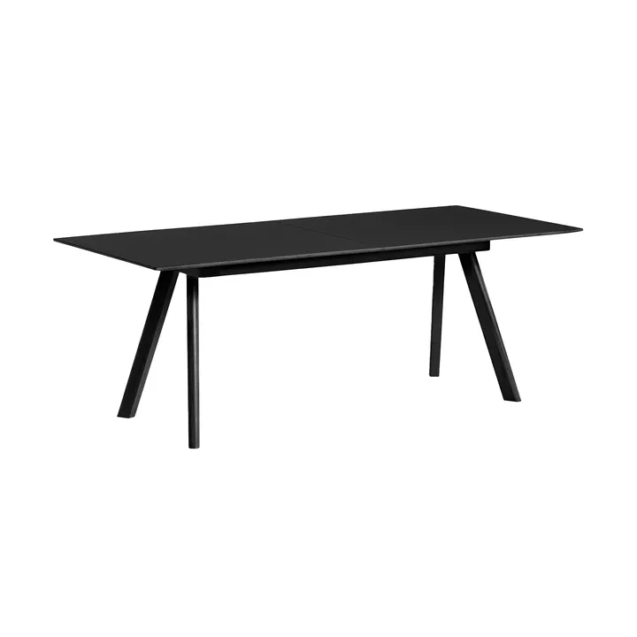 CPH30 2.0 uitschuifbare eettafel 80x160 cm - Black linoleum-gelakt eiken - HAY