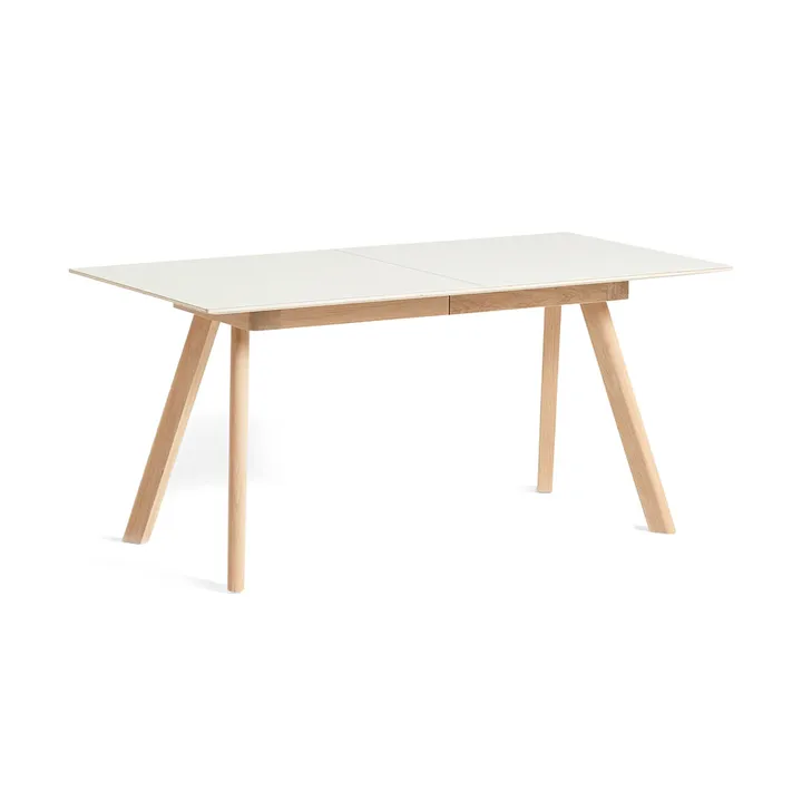 CPH30 2.0 uitschuifbare eettafel 80x160 cm - Off white linoleum-gelakt eiken - HAY