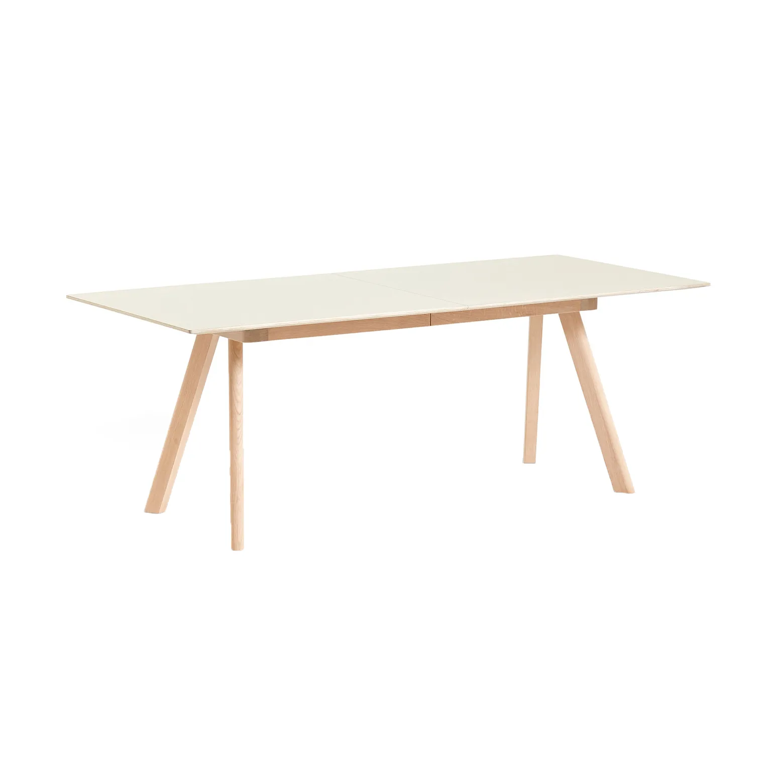 CPH30 2.0 uitschuifbare eettafel 90x200 cm, Off white linoleum-gelakt eiken HAY