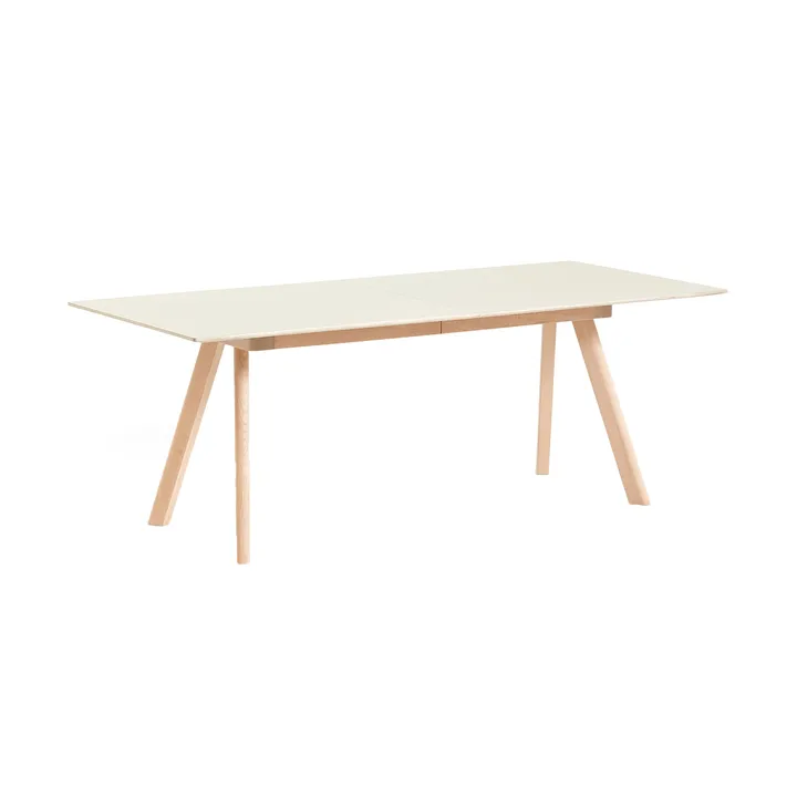 CPH30 2.0 uitschuifbare eettafel 90x200 cm - Off white linoleum-gelakt eiken - HAY