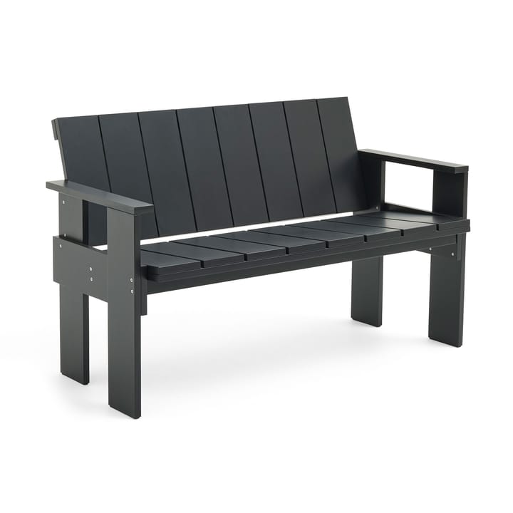 Crate Dining Bench bank gelakt sparrenhout - Black - HAY