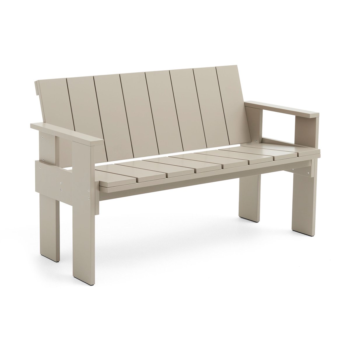 HAY Crate Dining Bench bank gelakt sparrenhout London fog