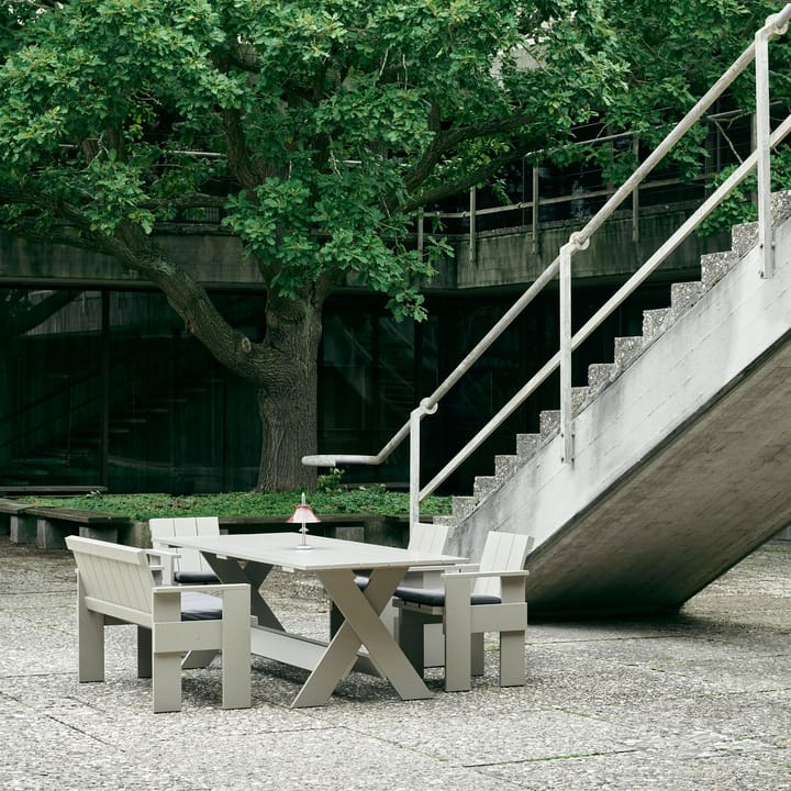 Crate Dining Bench bank gelakt sparrenhout, London fog HAY