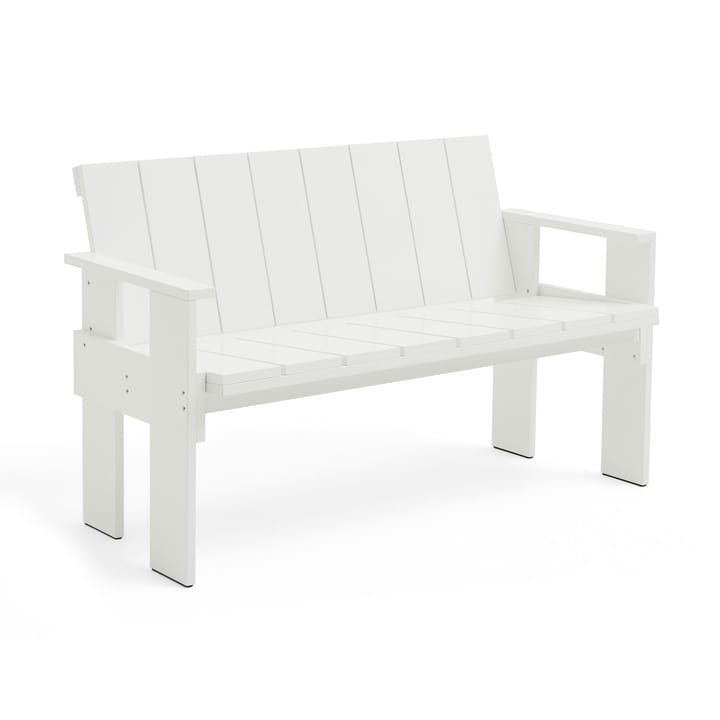 Crate Dining Bench bank gelakt sparrenhout - White - HAY