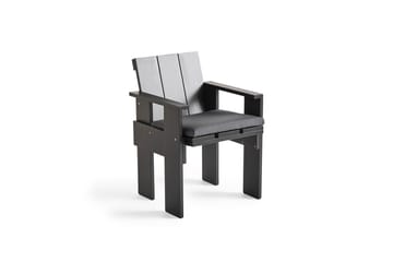 Crate Dining Chair armstoel gelakt sparrenhout - Black - HAY