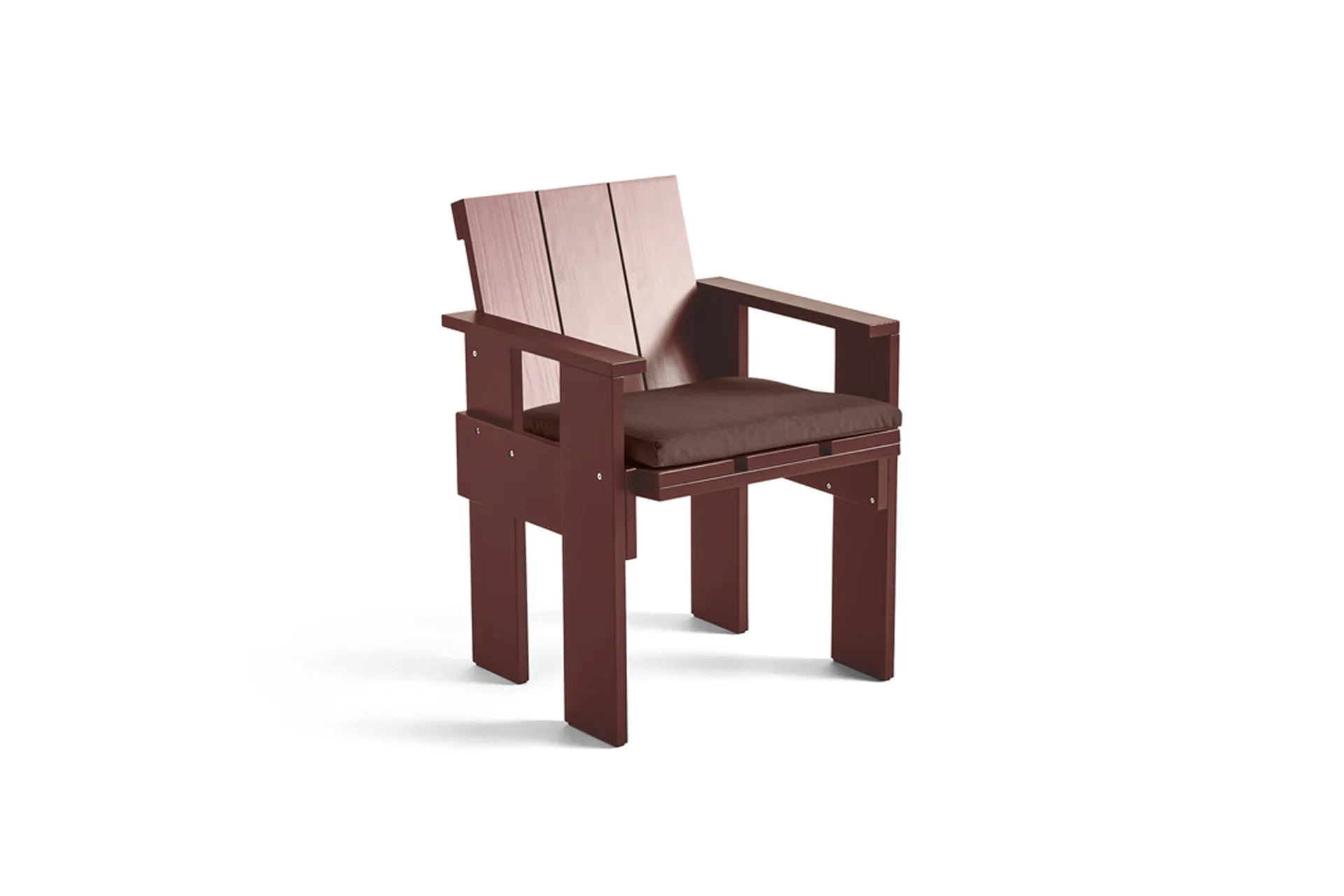 Crate Dining Chair armstoel, Iron red HAY