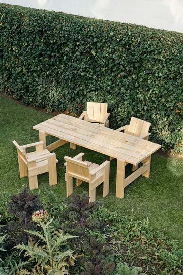 Crate Dining Chair armstoel - Water-based lacquered pinewood - HAY