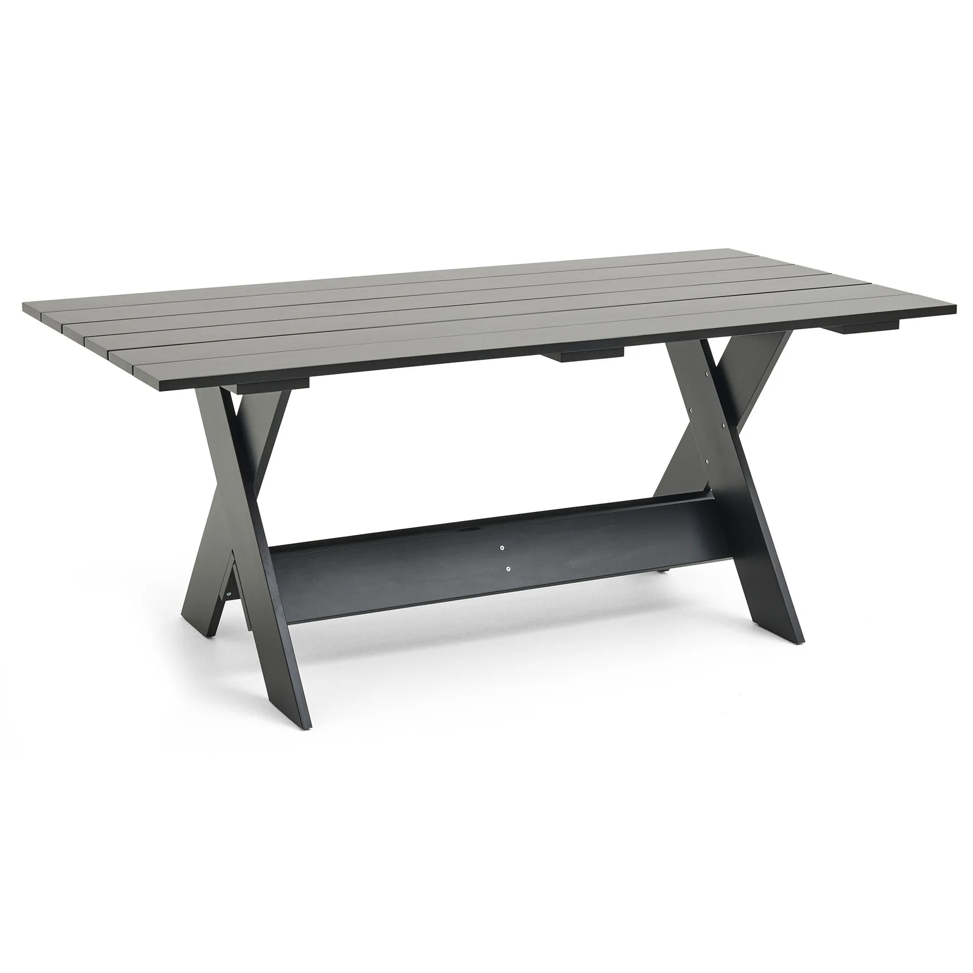 Crate Dining Table tafel 180x89,5 cm gelakt sparrenhout, Black HAY